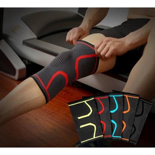 DHL 50pair Nylon Elastic Sports Knee Pads Breathable Knee Support Brace Running Fitness Hiking Cycling Leg Protector