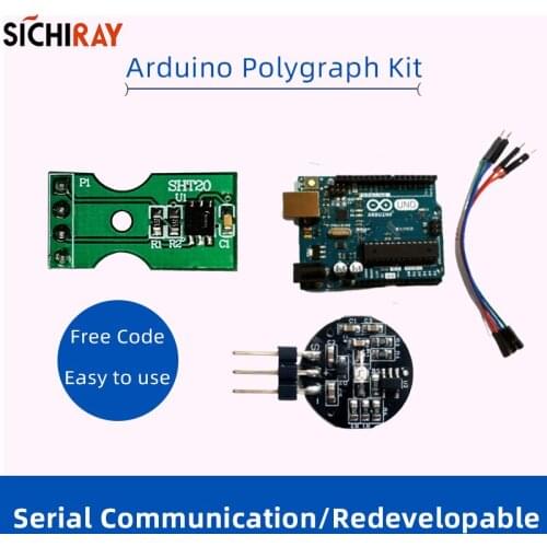 DIY Polygraph Test Lie Detector Arduino Kit Pulse EEG Sensor Heart Rate Blood Pressure Sweat Detection