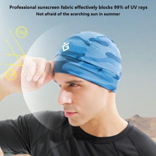 Breathable Summer Cycling Caps Anti-UV Bicycle Head Scarf Helmet Liner Sports Fishing Running Hat Skull Cap Ice Fabric