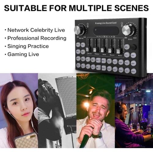 Electric Sound Effects Microphone Mixer for Phone PC Computer Sound Card