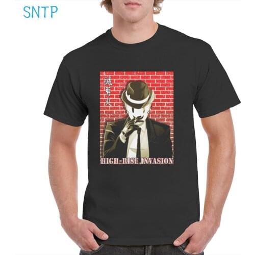 Anime High-Rise Invasion Sniper t shirt Unisex Tenkuu Mask T-shirt Graphics Tops Cotton Tenkuu Shinpan clothes Female/Man Pop