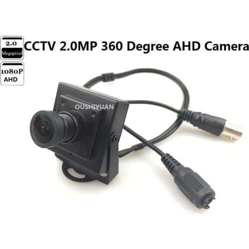 CCTV HD-AHD 2.0MP 1080P Fisheye Full View Wide Angle 360 Degree Lens 1.4mm Mini AHD Camera