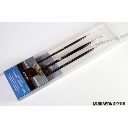 Escoda Signature Collection Series 8606 Artist Watercolor&Acrylic Brush,Tejin Synthetic | Round | Pointed | Black | Long Handle