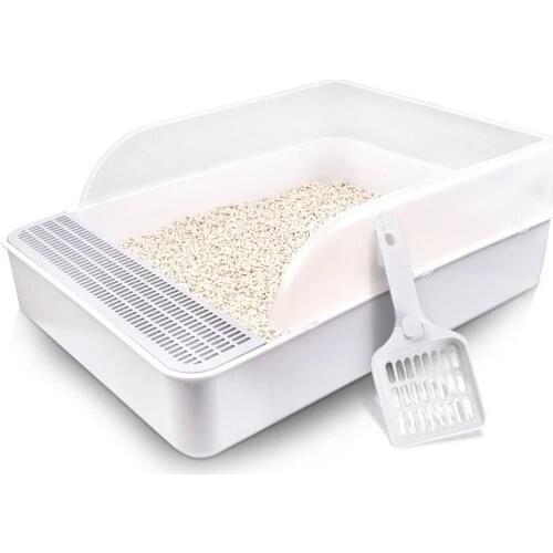 Cat Litter Box Cat Toilet Tray Anti-Splash Non Slip Pets Training High Kitten Sandbox Toilet For Cats Dog Indoor Pee Pad Potty