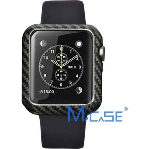 Mcase Luxury Ultra Thin Carbon Fiber for Apple Watch Series 1 2 3 Cover 42 mm 38 mm for iWatch Frame