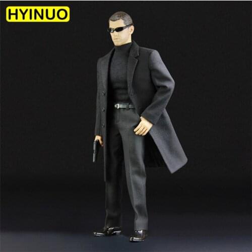 1/6 Scale Men Killer Bodyguard Plush Overcoat Suit Male Agent of Suits Clothes SuitSet Model for12''Action Figure Body Clothing