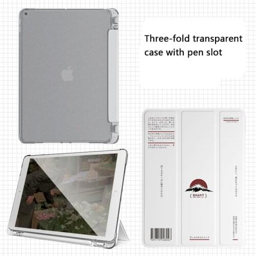 Ipad Case with Pen Slot for iPad 10.2 Pro 10.5 Air 3 4 1 2 Soft Leather Case for mini 4 5 2020 Pro 11 inch Cover with Painted