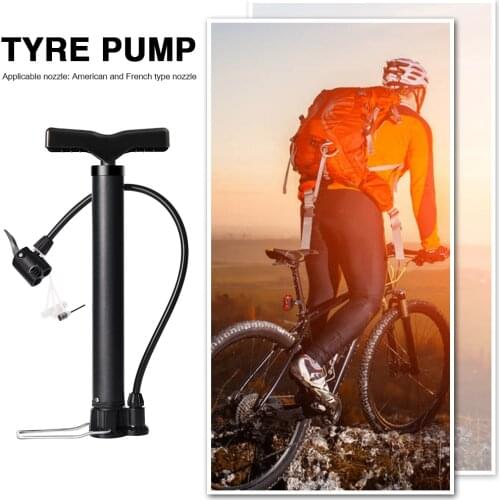 Practical 120PSI Bike Motorcycle Pump High Pressure Inflatable Basketball Pump Tire Inflator for Schrader Presta Valve