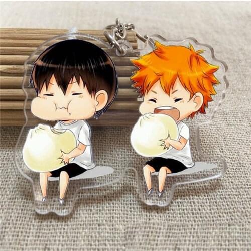 NEW Volleyball Boy Key Chain Ring Anime Haikyuu!! Keyring Hot Sales Cute Cartoon Keychain