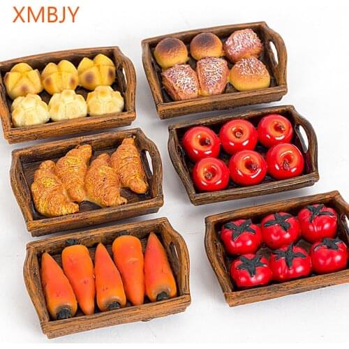 Wholesale Fridge Magnet Creative 3D Fruit Bread Vegetable Resin Refrigerator Magnet Whiteboard Stickers Magnet Home Decoration