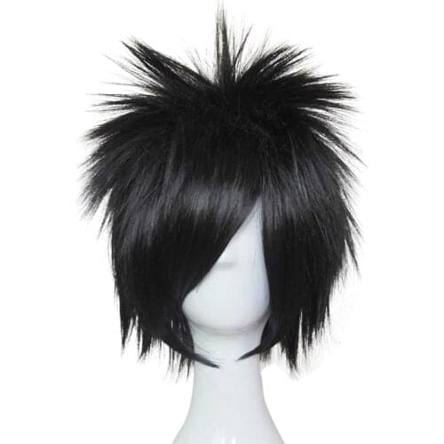 Anime Sasuke Uchiha Cosplay Wig Short Hair Cosplay Props Synthetic Hair