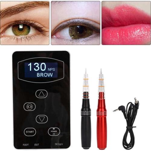Semi-Permanent Microblading Control Panel Eyebrow Eyeliner Lips Tattoo Pen Machine US Plug Makeup Tattoo Eyelashes Accessories