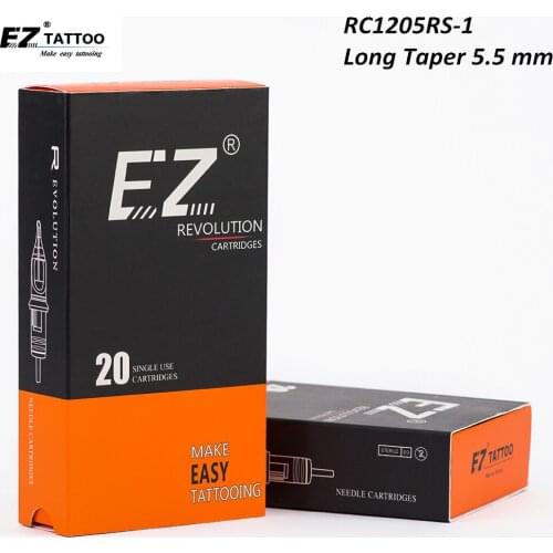 RC1205RS-1 EZ Revolution Cartridge Tattoo Needles Round Shader Needles #12 (0.35 mm) Regular Long Taper 5.5 mm 20 pcs/Box