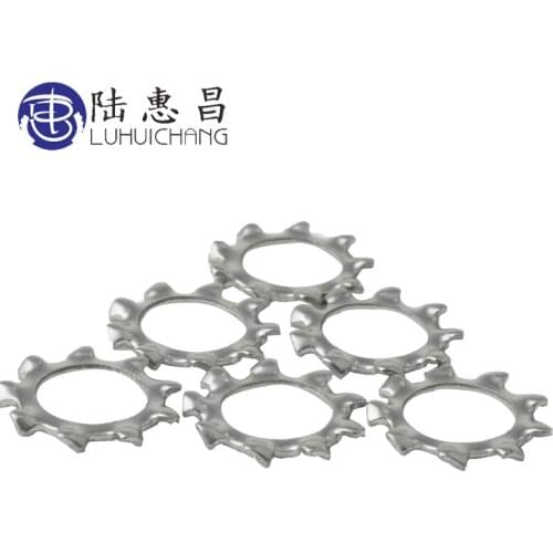 50pcs GB/T86.1/86.2 M3 M4 M5 M6 M8 M10 304 Stainless Steel Washers External Toothed Gasket Washer Serrated Lock Washer