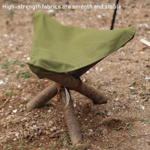 Folding Tripod Stool Outdoor Equipment Portable Cloth Travel Fishing Hiking Camping Chair Picnic Multi Tool Accessories