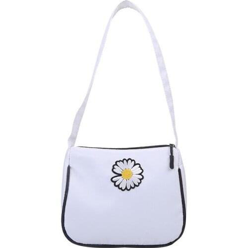Korean Version Ins Fashion Casual Oxford Messenger Bags Cute Daisy Travel Camp Girl Shoulder Bag Women Crossbody Bags
