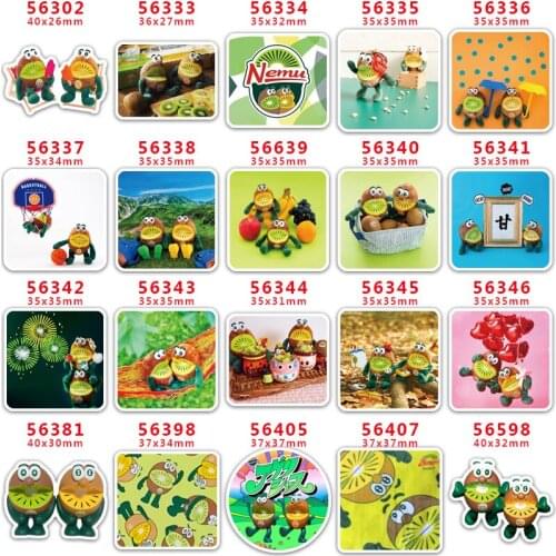 DIY Craft Supplies cartoon character printed flat back planar resins 30 pieces PR56302
