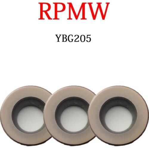 RPMW CNC Carbide Inserts RPMW10 1003MO RPMW1003MO YBG205 Circular Milling Blades Processing Stainless Steel Machine Tool Holder