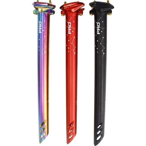 HONSUN 27.2/30.8/31.6*380mm Bicycle Seatpost MTB UltraLight Seat Tube Colorful Hollow Pole Aluminum Alloy Plating Pipe Bike part