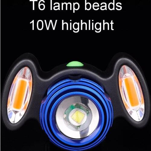 Bike Bicycle Headlight LED 3-Lamps Waterproof 360-degree Rotation USB Rechargeable Non-slip Portable Cycling Accessries