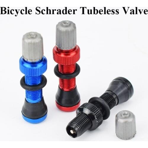 1pc/2pc 40mm MTB Bicycle Schrader Tubeless Valve for Mountain Bike Valve Rim Wheel Tubeless Tire Tyre Valve Bicycle Accessories
