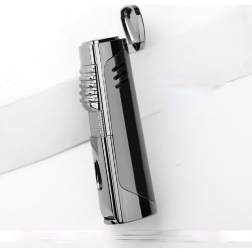 Windproof Straight Spray Gun Cigar Welding Torch Kitchen Baking Metal Inflatable Lighter Smoking Accessories Gadgets for Men