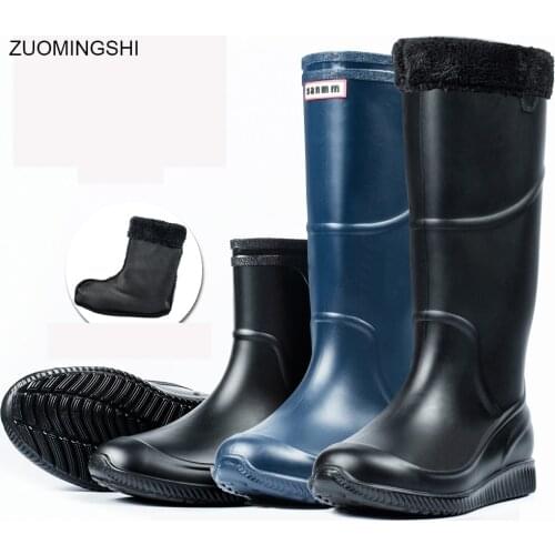 Wading Waterproof Non slip Boots Winter Warm Men Rain Shoes Snow High Short Soft PVC Wellies Waders Fishing Farm Garden Car Wash
