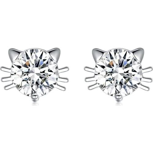 New Arrival Fashion Jewelry Silver Plated Stud Earrings For Women Christmas Gift Low Price Engagement Earrings