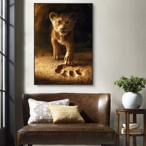 Animals Lion Classic Modern Poster Wall Art Canvas Print Canvas Painting Decorative Picture For Living Room Decor