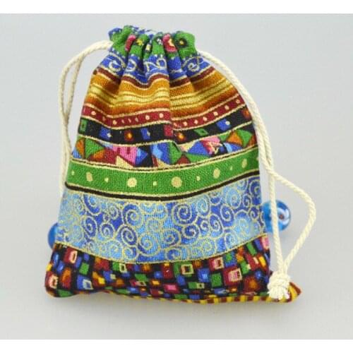 10pcs 15*20cm Bag Cotton Linen Rice Cloth Bundle Pocket National Scenic Area Souvenir Package Box Bags Gift Decoration Supply