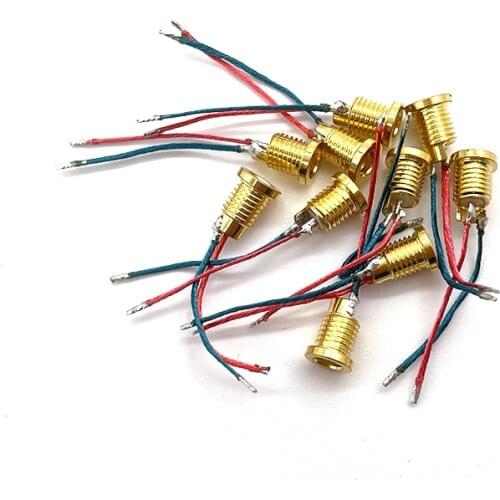 10pcs MMCX Female Socket with Soldering Wire for Shure Headphones DIY MMCX Plugs 20mm 40mm