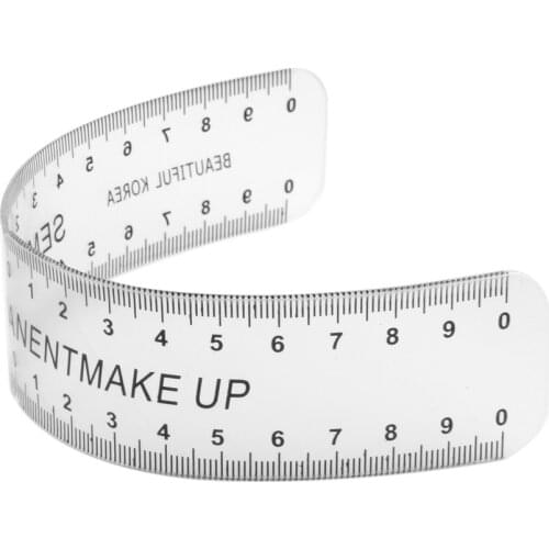 1x Eyebrow Grooming Stencil Shaper Ruler Measure Tool Makeup Reusable Tools Black