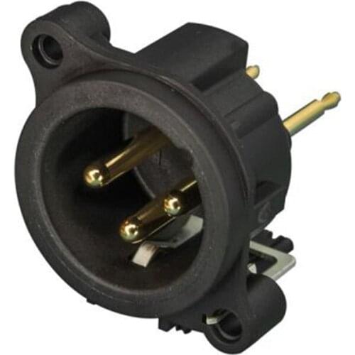 2pcs NEUTRIK Cannon male XLR+gold pin seat XLR male socket for audio amplifier dac NC3MAAH-1