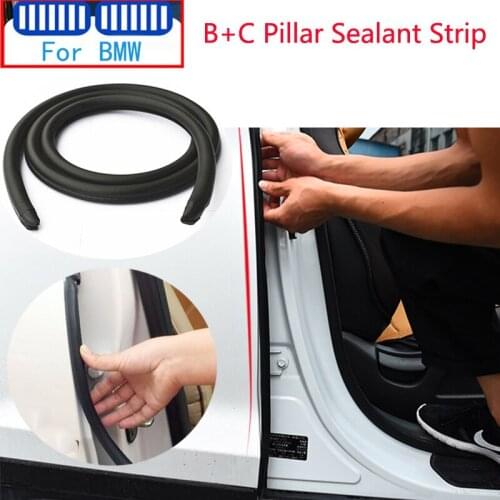 2PCS Car Door Rubber Seal Strip B +C Pillar Sealant Strip For Bmw E90 E39 E46 E91 F30 G20 E60 F11 F10 F07 G30 E53 Series 1 2 4 6