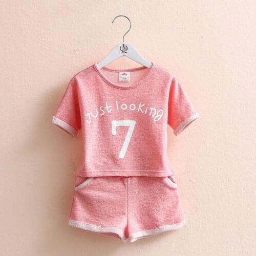 2020 Summer Sport Cotton Baby Children Soft Shorts Suit T-shirt Shorts Boy And Girl Kids Letter Cute Letter Clothes