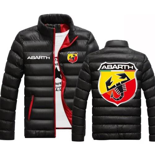 2021 ABARTH Custom Cotton Mens Comfortable Winter Warm jackets Solid Color Printed Zipper Coats College Hoodies