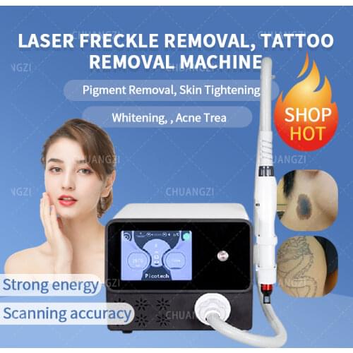 2021 Hot Sale beauty machine nd yag picosecond laser tattoo removal skin whitening remove freckles