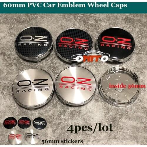 4pcs/set 60mm Auto Car Wheel Center Hub Caps Cover Emblem Rims Badge for O.Z OZ Racing Logo for All Car Covers Car Accessories