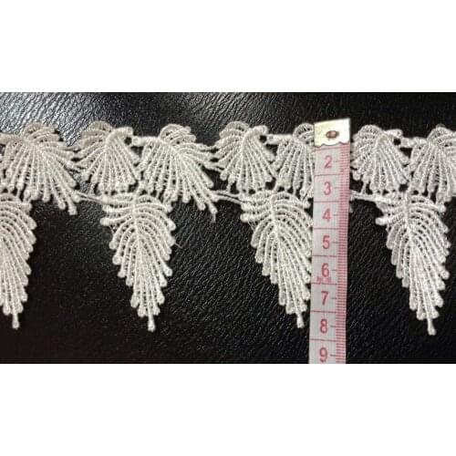 7.5cm luxurious water soluble embroidery big leaf lace,clothes and home item decoration accessories,XERY14329m