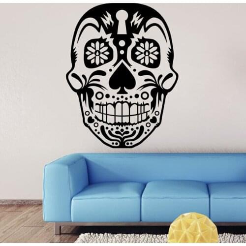 9558 Carved Skull Halloween Wall Stickers Halloween Party Decorations For Window And Background Of Home School Office And Shops