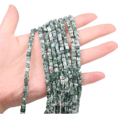 Natural Stone Agates Beads Square Shape Emperor Stones Loose Beaded for Making Bracelet DIY Necklace Accessories