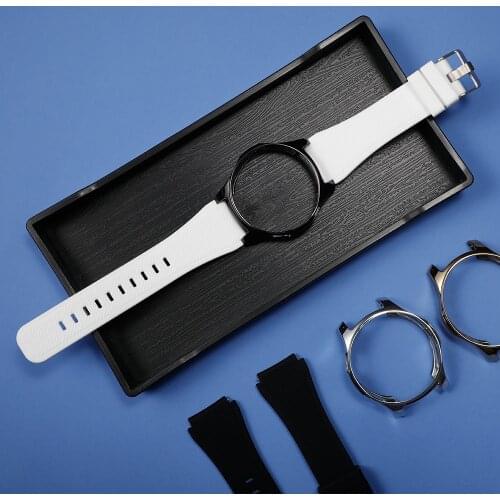 Case+strap For Samsung Galaxy watch active 2 46mm 42m gear s3 frontier silicone belt correa protective accessories 20mm 22mm