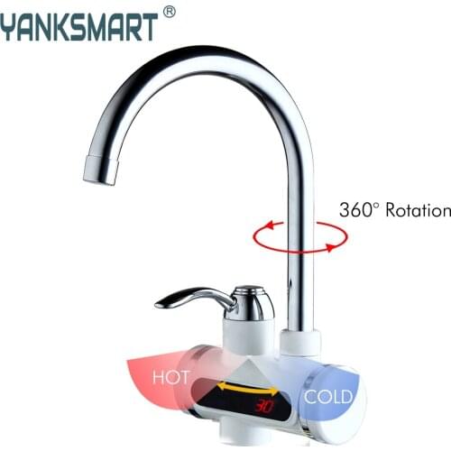 YANKSMART Electric Kitchen Water Heater faucet Instant Hot Water Faucet Heater Cold Heating Faucet Instantaneous Water Heater