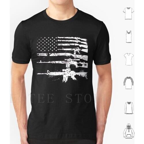 Usa American Flag Guns , Armed America 2Nd Amendment Art Design Gift Present Men Women Birthday Fathers Day Christmas T Shirt
