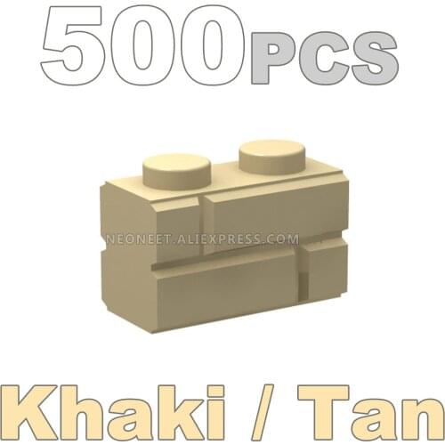 300/500in1 Tan / Khaki 1x2 Bricks Wall Brick Building Blocks Minifigues Mega 98283 6000066 DIY MOC My City Street Houses Castle