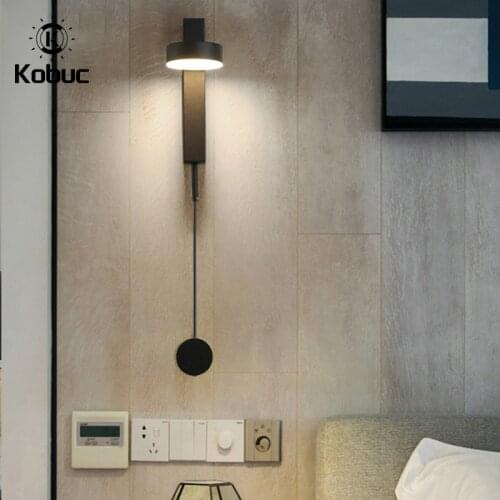 Tiooka Black Golden Bedside Lamp 12W Nordic Wall LED Sconces Lamp for Stair Living room Corridor Aisle Luxury Wall Light Fixture