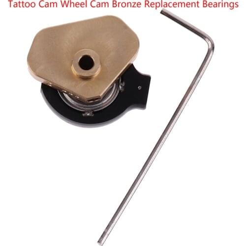 2pcs/set New Direct Drive Bronze Tattoo Machine Adjustable Bearing Cam Wheel Motor Eccentric Wheel With Wrench 1.5mm/2mm
