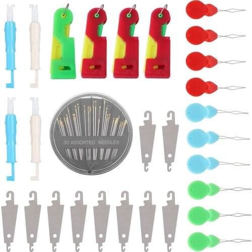 Threader Set Needle Threader Sewing Set Needle Threader Elderly Threader Set Household for Sewing Machines