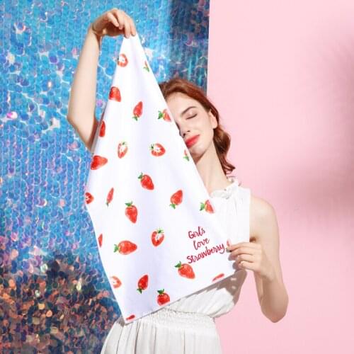 Mattys Sweet strawberry girl heart ins microfiber towel towel