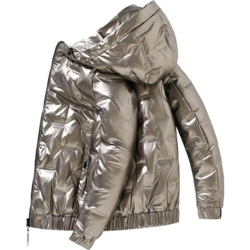 2020 new Winter hot style glossy white duck down short down jacket winter men women down jacket couple Hooded jacket Parka